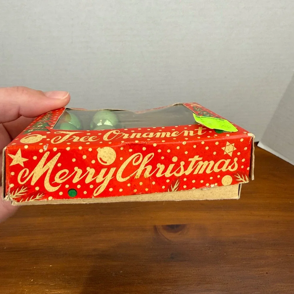 Vintage Glass Christmas Tree Ornaments Lot Commodore Japan Mixed Colors 3 Boxes